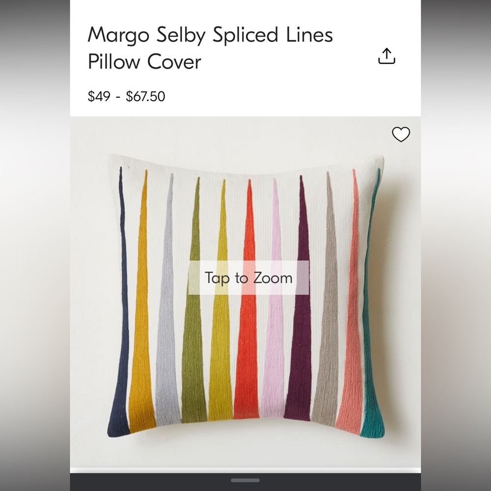Margo Selby spliced lines pillow cover x2